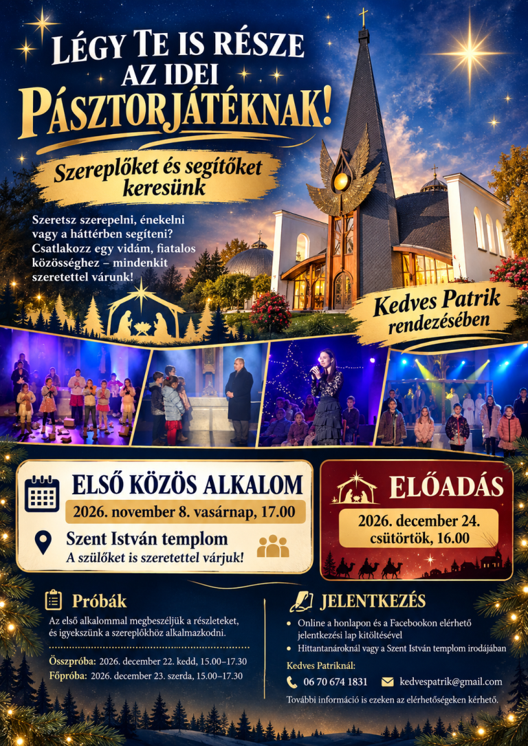 Légy te is része az idei PÁSZTORJÁTÉKNAK!