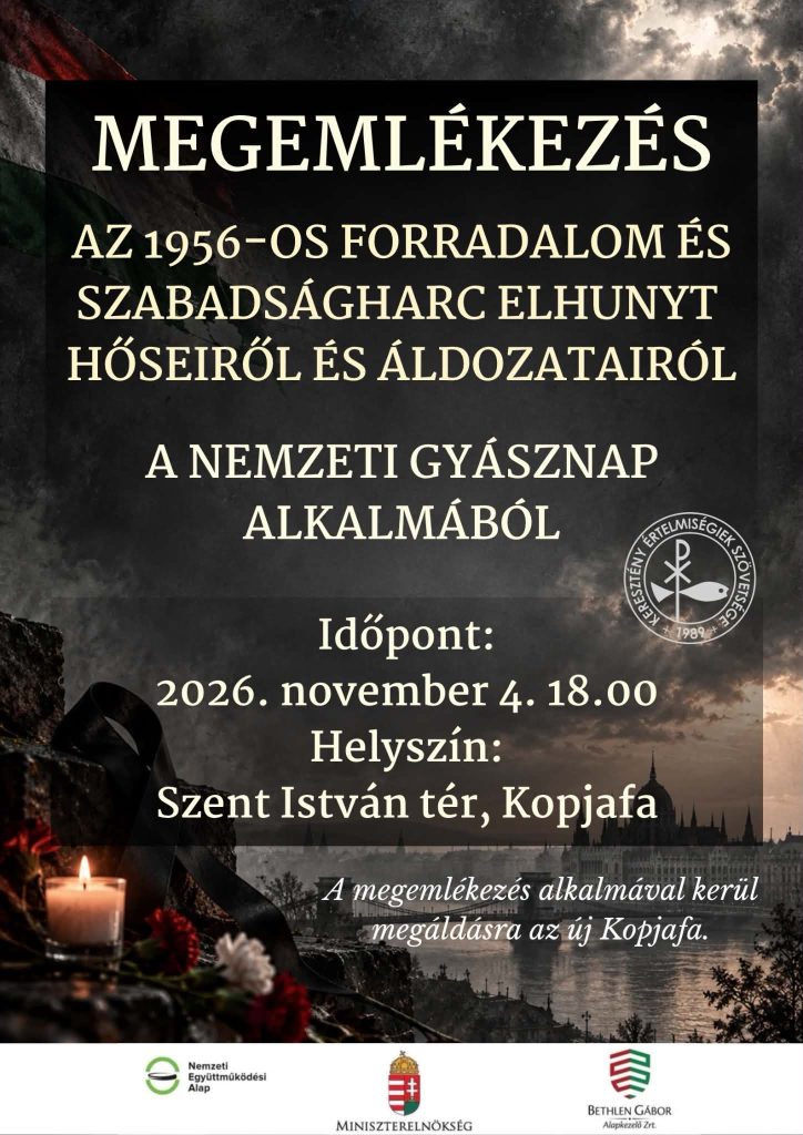 Megemlékezés az 1956-os forradalom és szabadságharc elhunyt hőseiről és áldozatairól