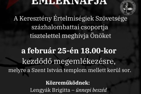 Kommunizmus áldozatainak emléknapja 2026. február 25.